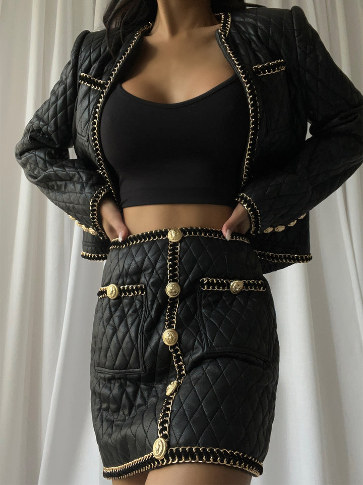 CATENA Leather Chain Jacket