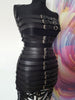 FIBBIA Buckle Belts Dress in Black