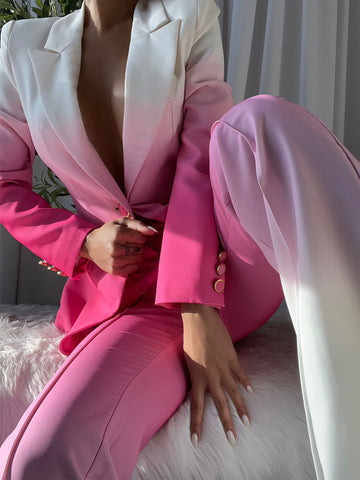 PENDENZA Blazer & Pants Set in Pink