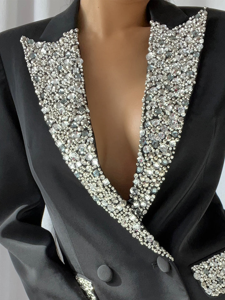 AMANZE Crystal Embellished Blazer Mini Dress