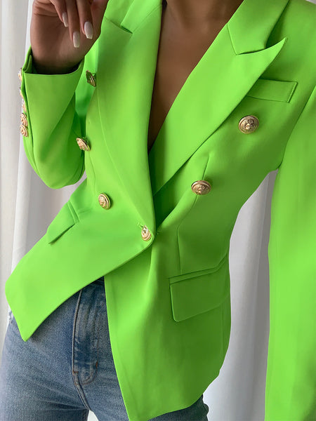 neon sign 17AW double breasted jacket