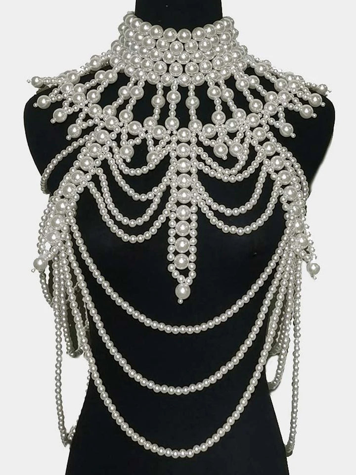 Simulated Pearl Body Chain
