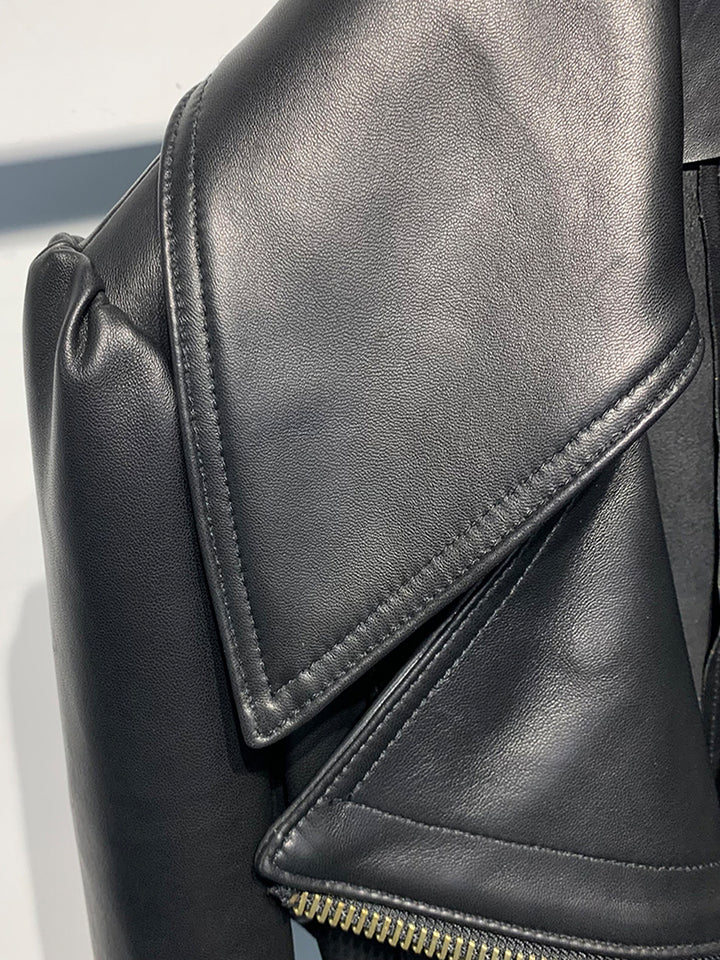 MONTE Belted Leather Jacket