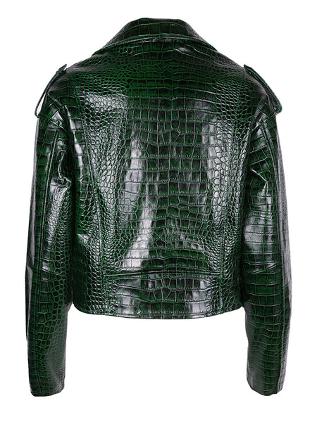 DORE Croc Leather Jacket – ZCRAVE
