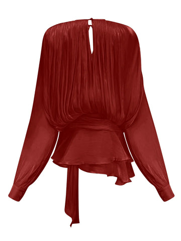 SSEE Ruffle Mini Dress in Red