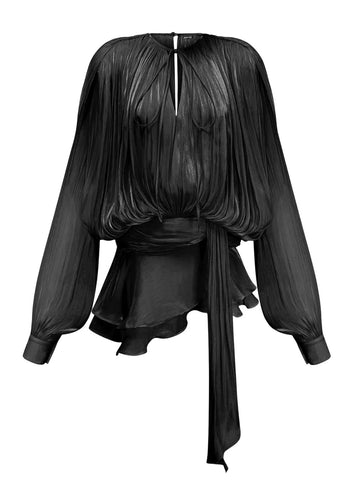 SSEE Ruffle Mini Dress in Black