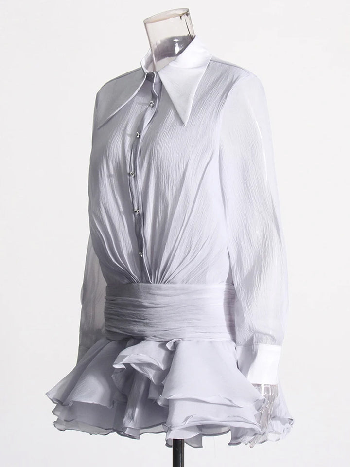 DREA Mini Dress in Gray