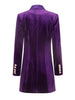 LAPELE Velvet Blazer Dress in Purple