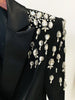 MESSA Beaded Cady Mini Blazer Dress in Black
