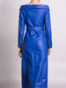 SHANE Leather Maxi Dress in Royal Blue