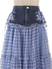 SISTA Plaid Maxi Skirt w Denim Belt