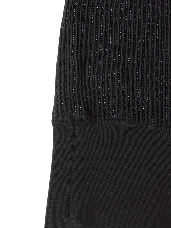 CHO Ribbed-knit Turtleneck Sweater in Black