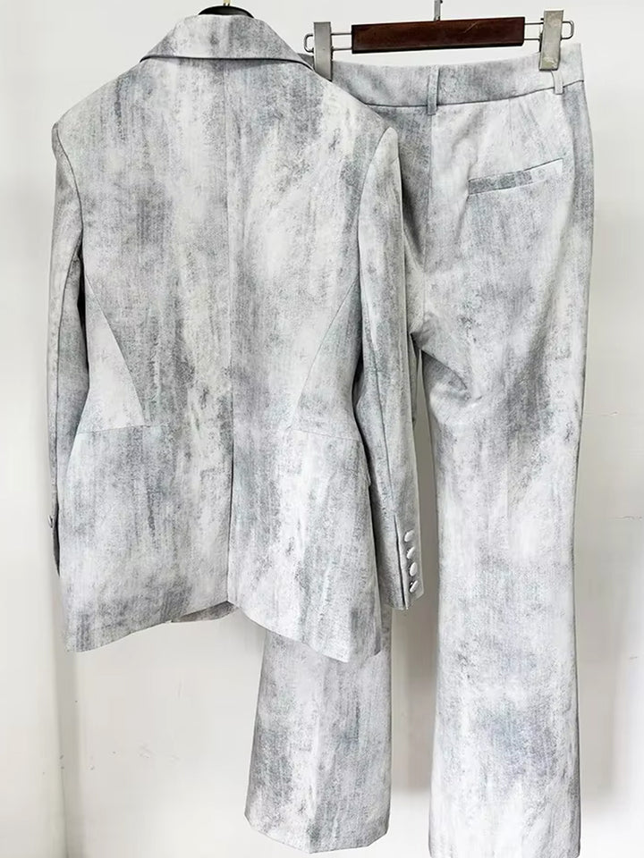 PRIMETTE Blazer & Pants Set in Gray