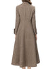 ELDENNE Check Trench Coat in Brown