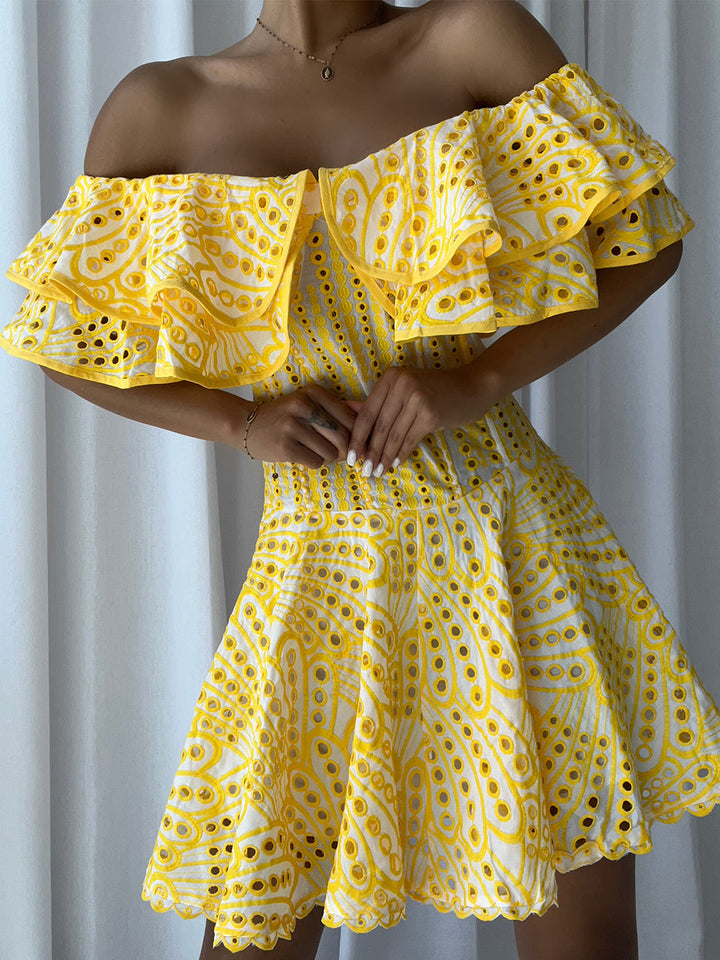 MINELE Mini Dress in Yellow