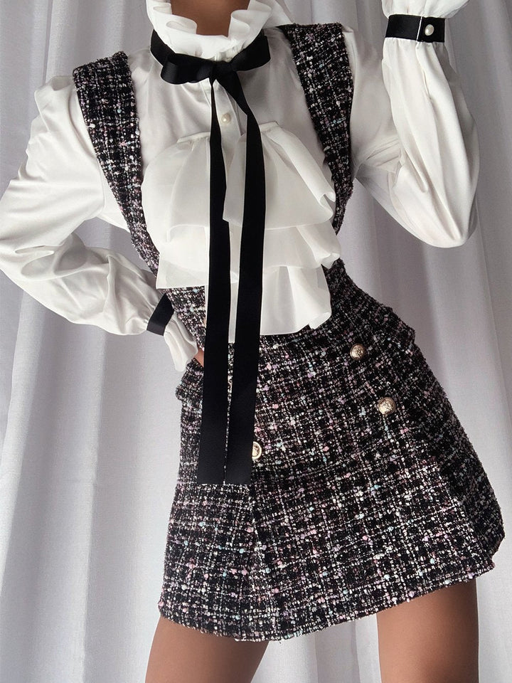 LA REVE Blouse & Tweed Dress Set