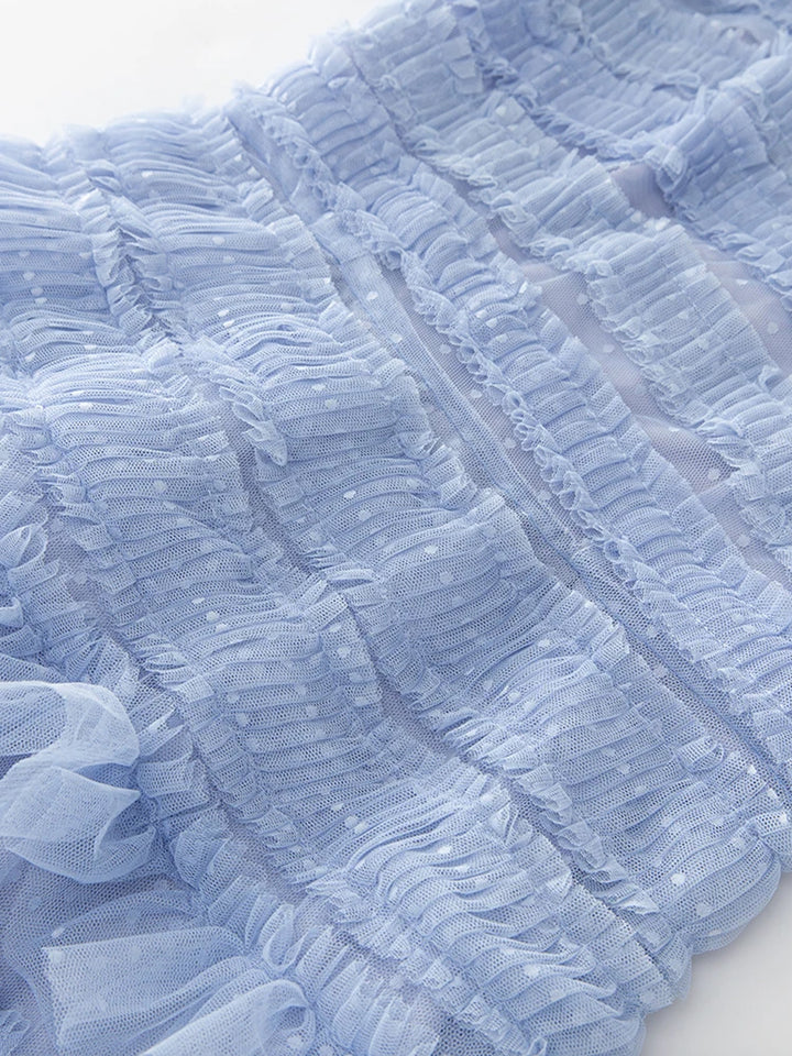 LANTE Ruffle Dress in Arctic Blue