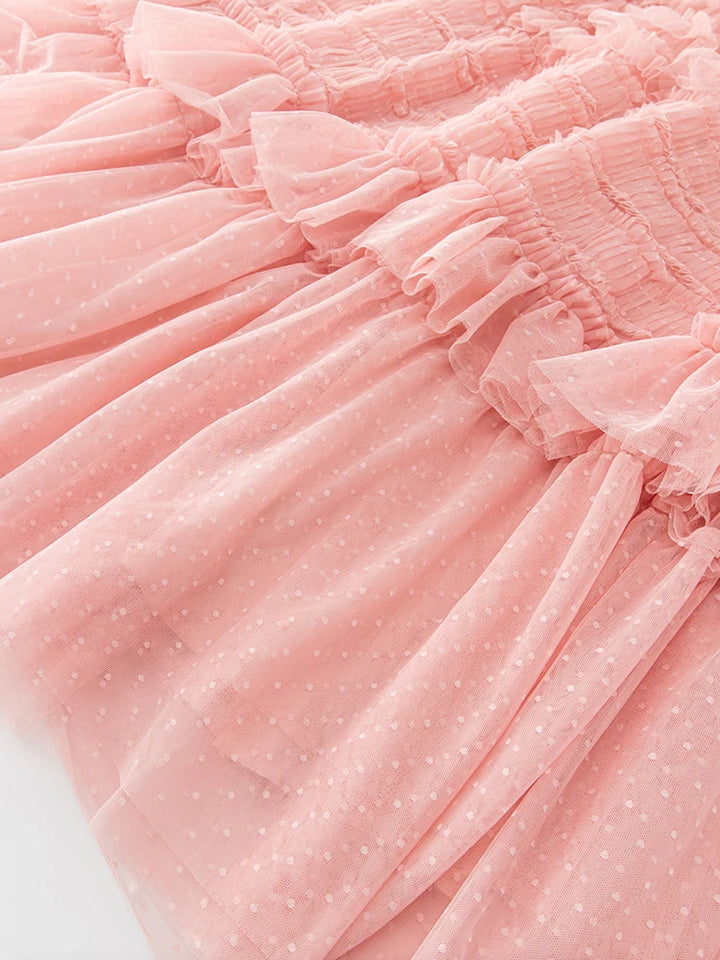 LANTE Ruffle Dress in Blush Pink
