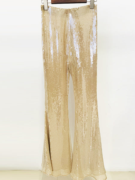 SEKA Sequin Flared Trousers – ZCRAVE
