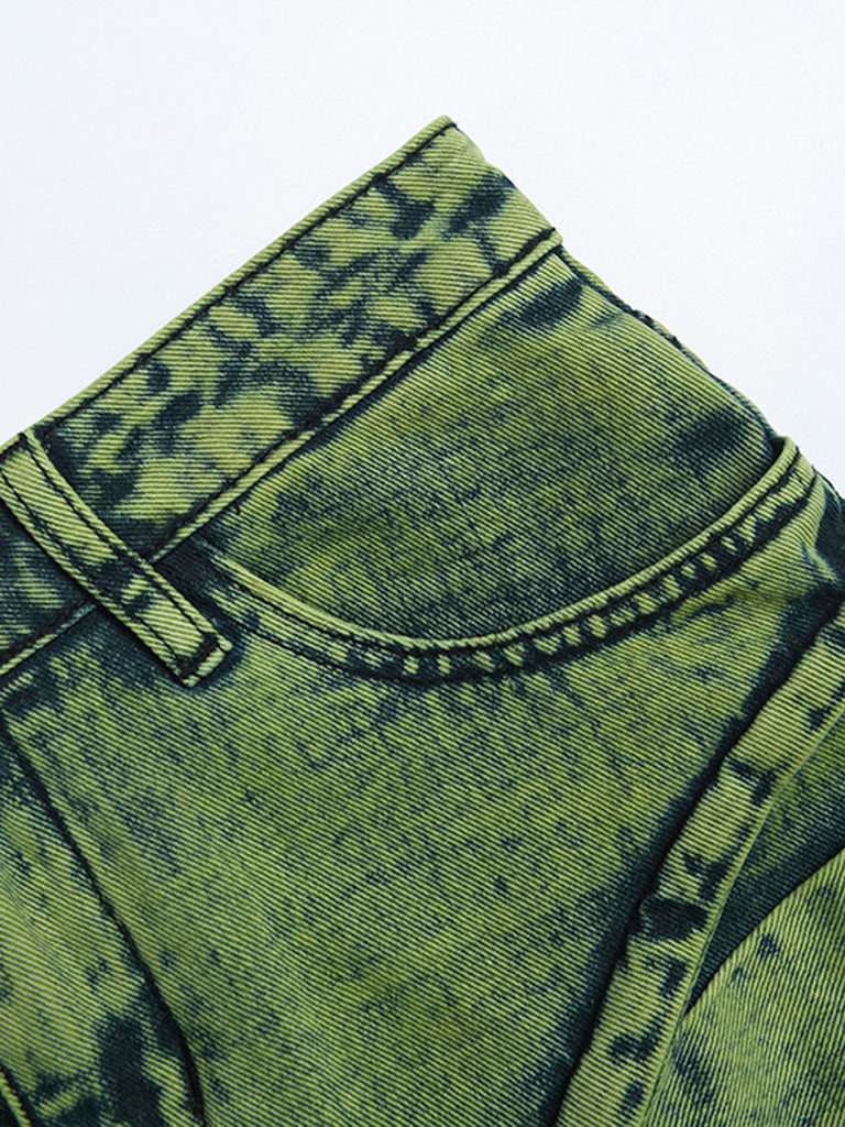 Teta Mini Denim Skirt Green / L