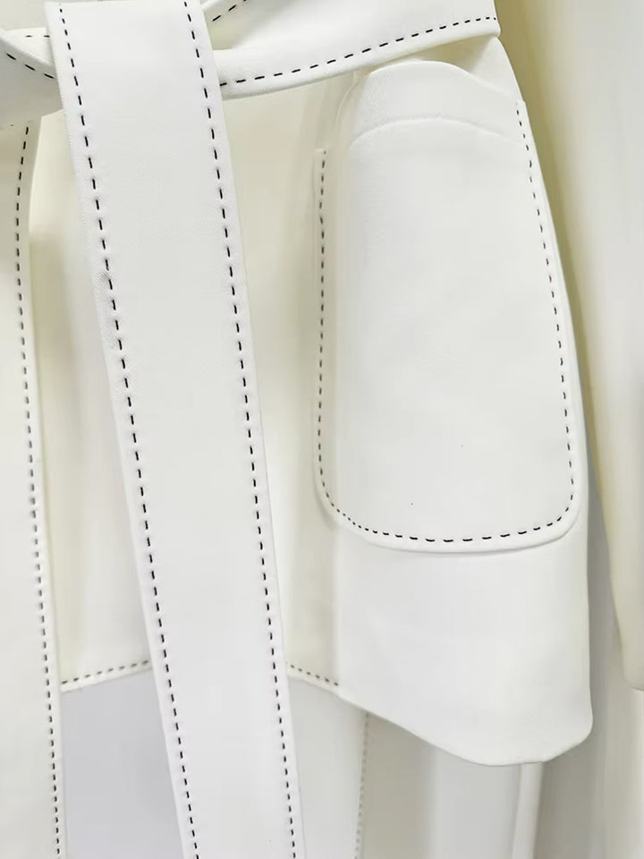 CIRE Blazer & Pants Set in White