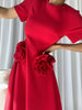 ORCHESTA Roses Midi Dress in Red