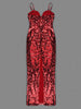 UMMA Sequins Maxi Dress in Red