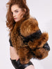 LITALY Fur & Leather Jacket in Black & Brown