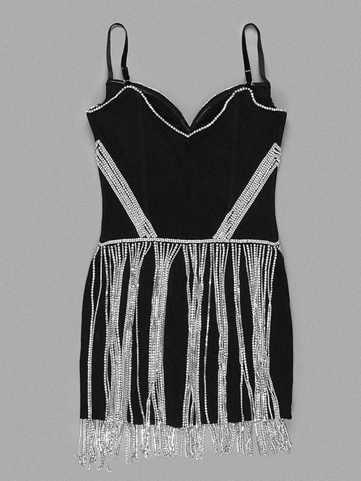 ELEXA Chain Tassel Mini Dress