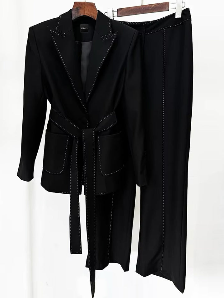 CIRE Blazer & Pants Set in Black