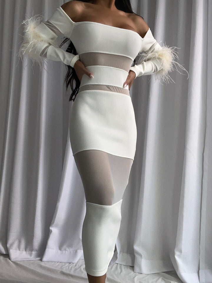 AIJA Midi Dress in White