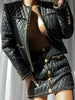 CATENA Leather Chain Mini Skirt