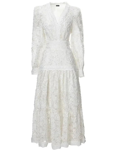 ERENNE Lace Midi Dress in White