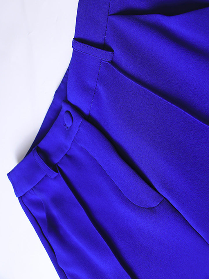 NAOMA Blazer & Flared Pants Set in Royal Blue
