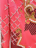 ORENE Pearls Beaded Velvet Mini Dress in Pink