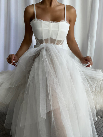 DIDA Tulle Dress in White