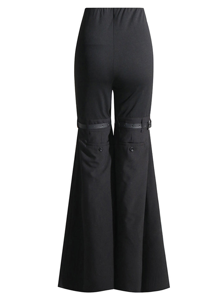 BICOLORE Patchwork Trousers in Black