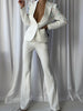 DIAMATE Blazer & Pants Set in White