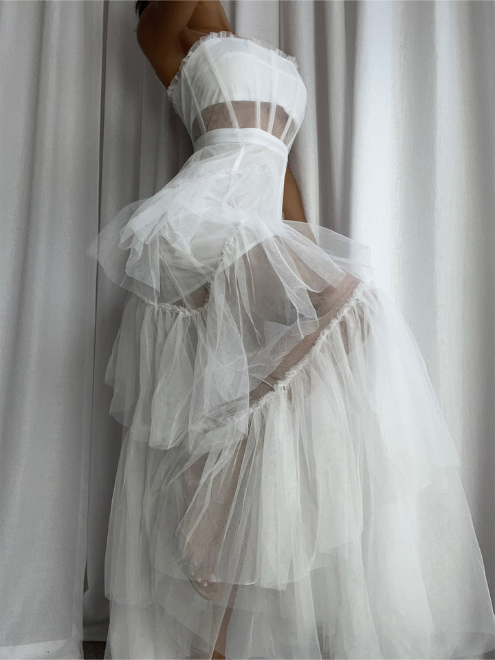 DIDA Tulle Dress in White