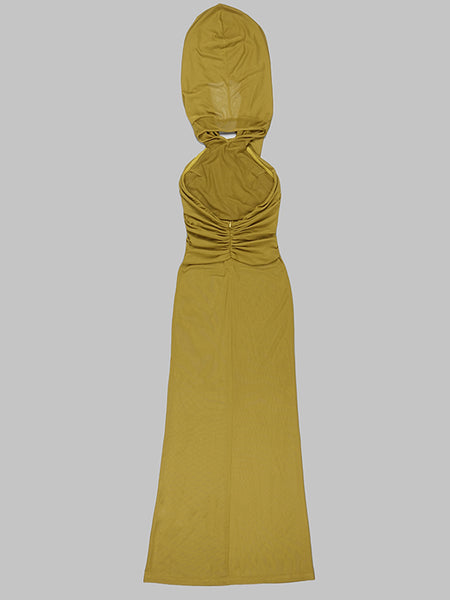 SANNE Hooded Sheer Maxi Dress – ZCRAVE