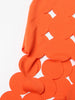 CERA Appliqué Fringe Maxi Dress in Orange