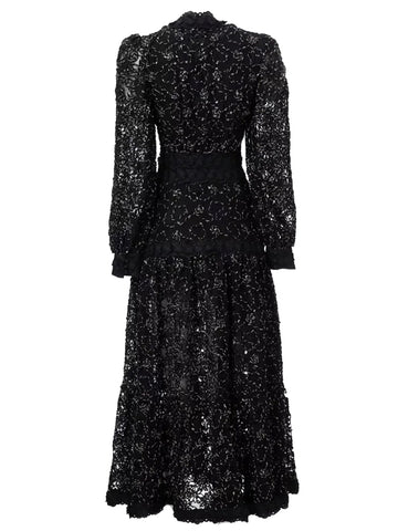 ERENNE Lace Midi Dress in Black