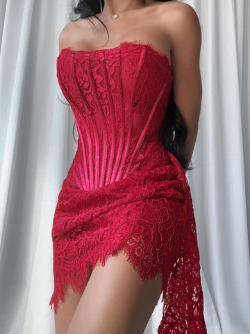 ANGELIC Mini Dress in Red