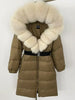 CENTRO Hooded Long Down Jacket