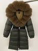 CENTRO Hooded Long Down Jacket