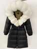 CENTRO Hooded Long Down Jacket