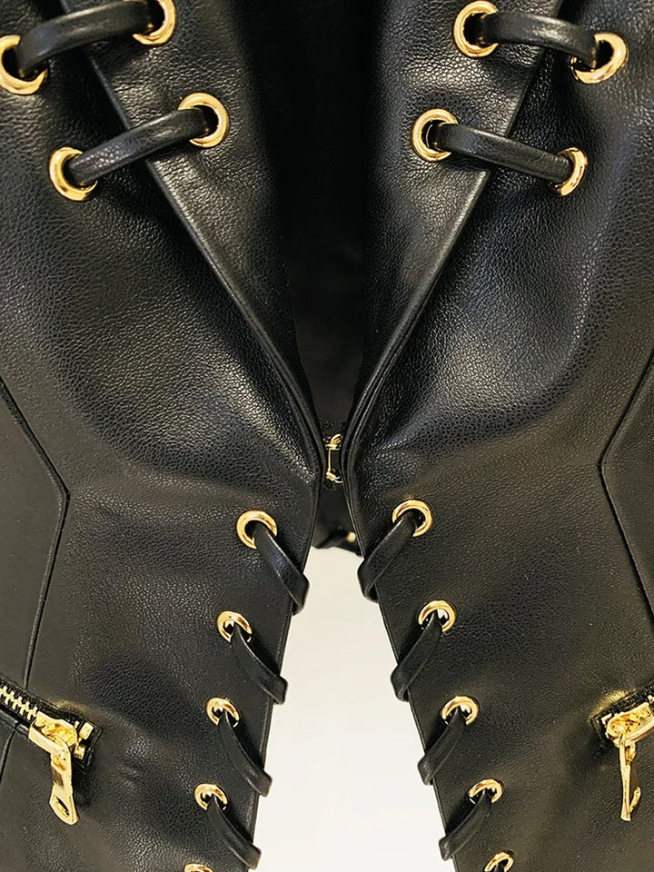 CIATO Laced Leather Blazer