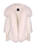 Fur Trim Puffer Jacket in White