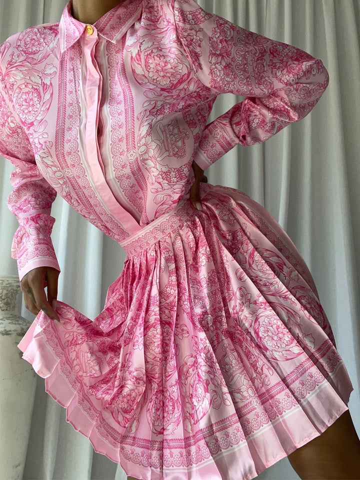 MIRAJE Blouse & Skirt Set in Pink