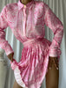 MIRAJE Blouse & Skirt Set in Pink